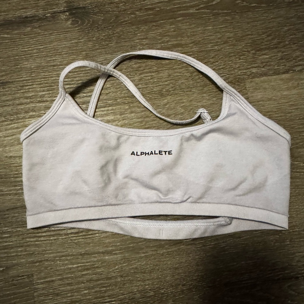 Alphalete white sports bra